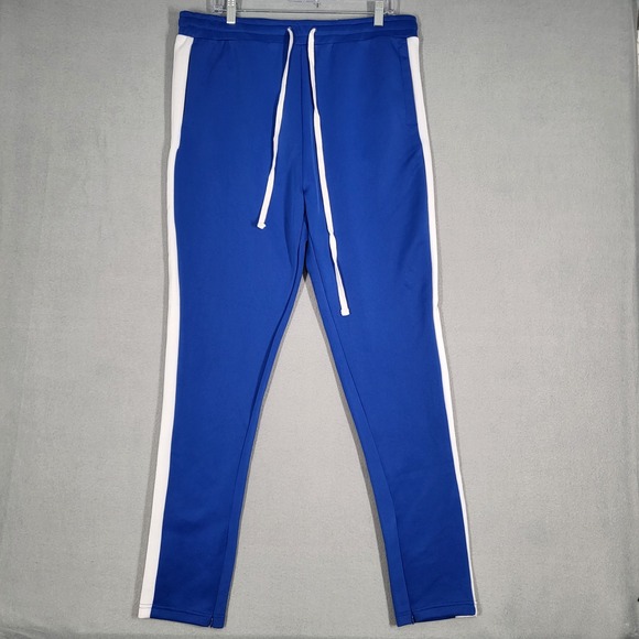 Rue21 Track Pants Womens XXL Blue White Side Stripe Drawstring Casual Activewear - Picture 1 of 12